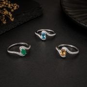Silver Gemstone Rings