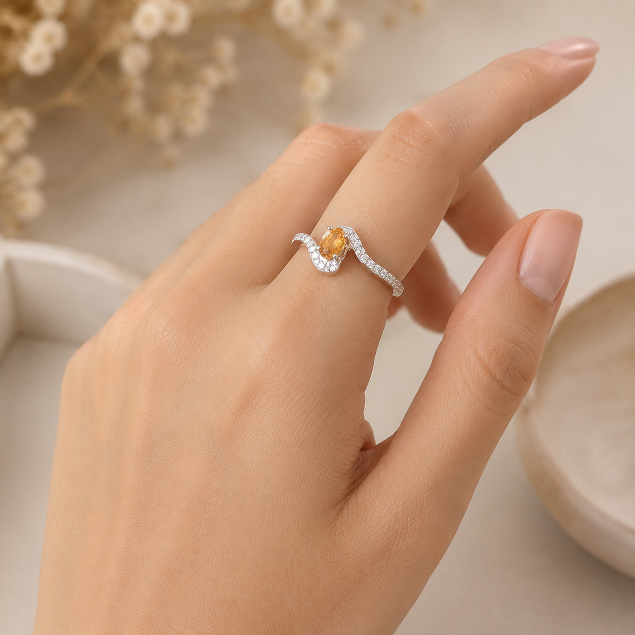 Silver Gemstone Rings