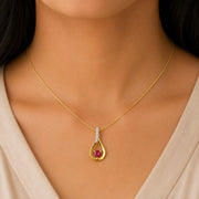 Ruby Pendant Set