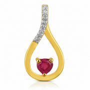 Ruby Pendant Set