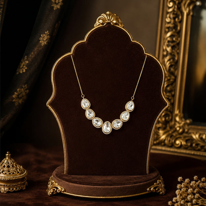 Minimal Polki Necklace