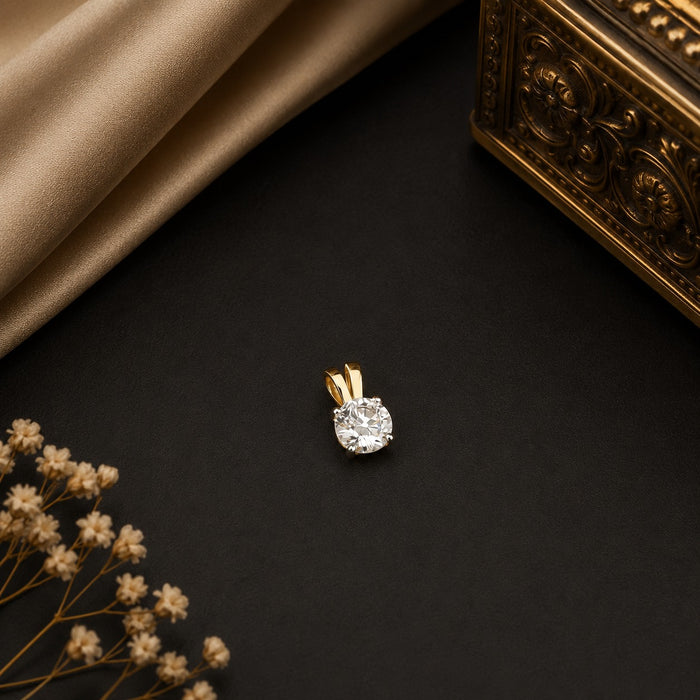 Solitaire Gold Pendant