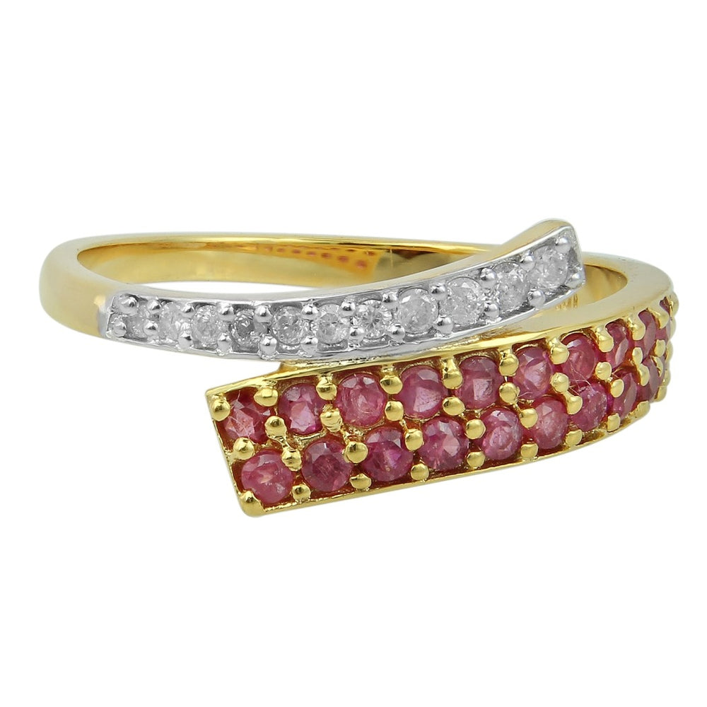 Gold Ruby Diamond Ring