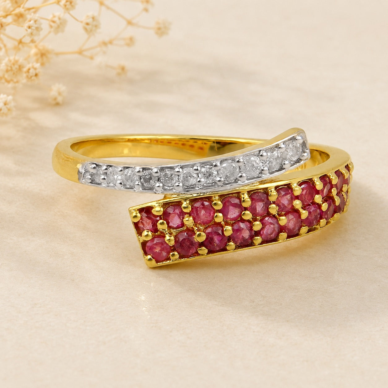 Gold Ruby Diamond Ring