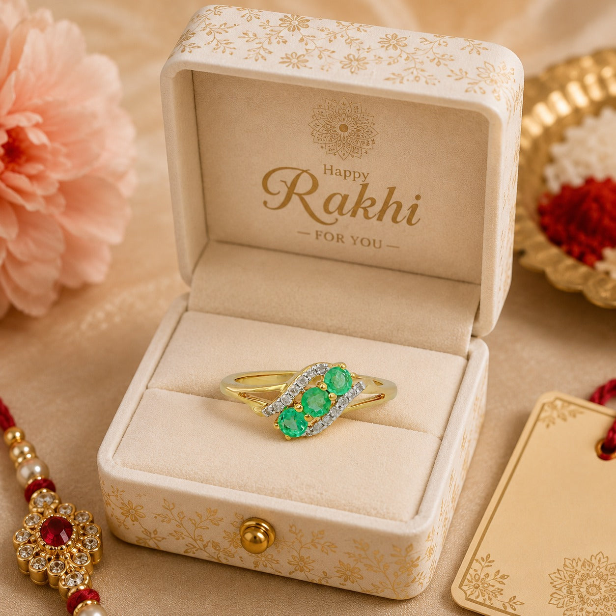 Gold Ruby Diamond Ring