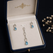 Gold Gemstone Pendant Set