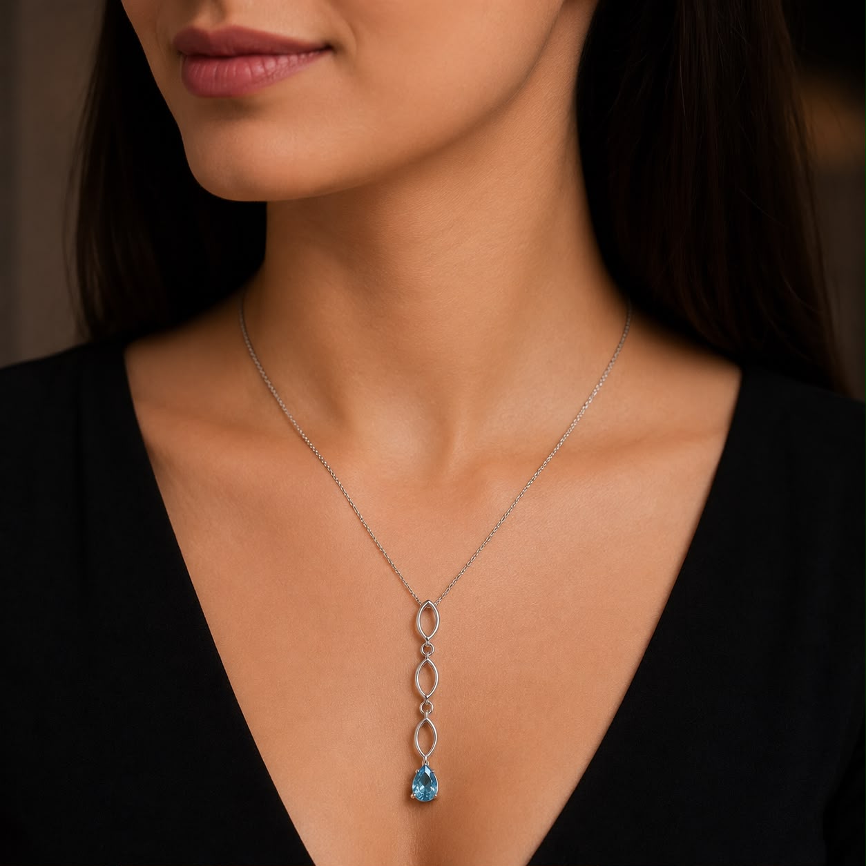 Gold Gemstone Pendant Set